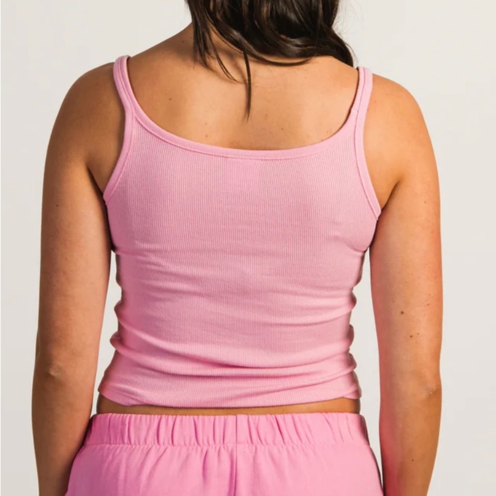 Harlow Pink Ribbed Tank Top - Picture 3 of 8
